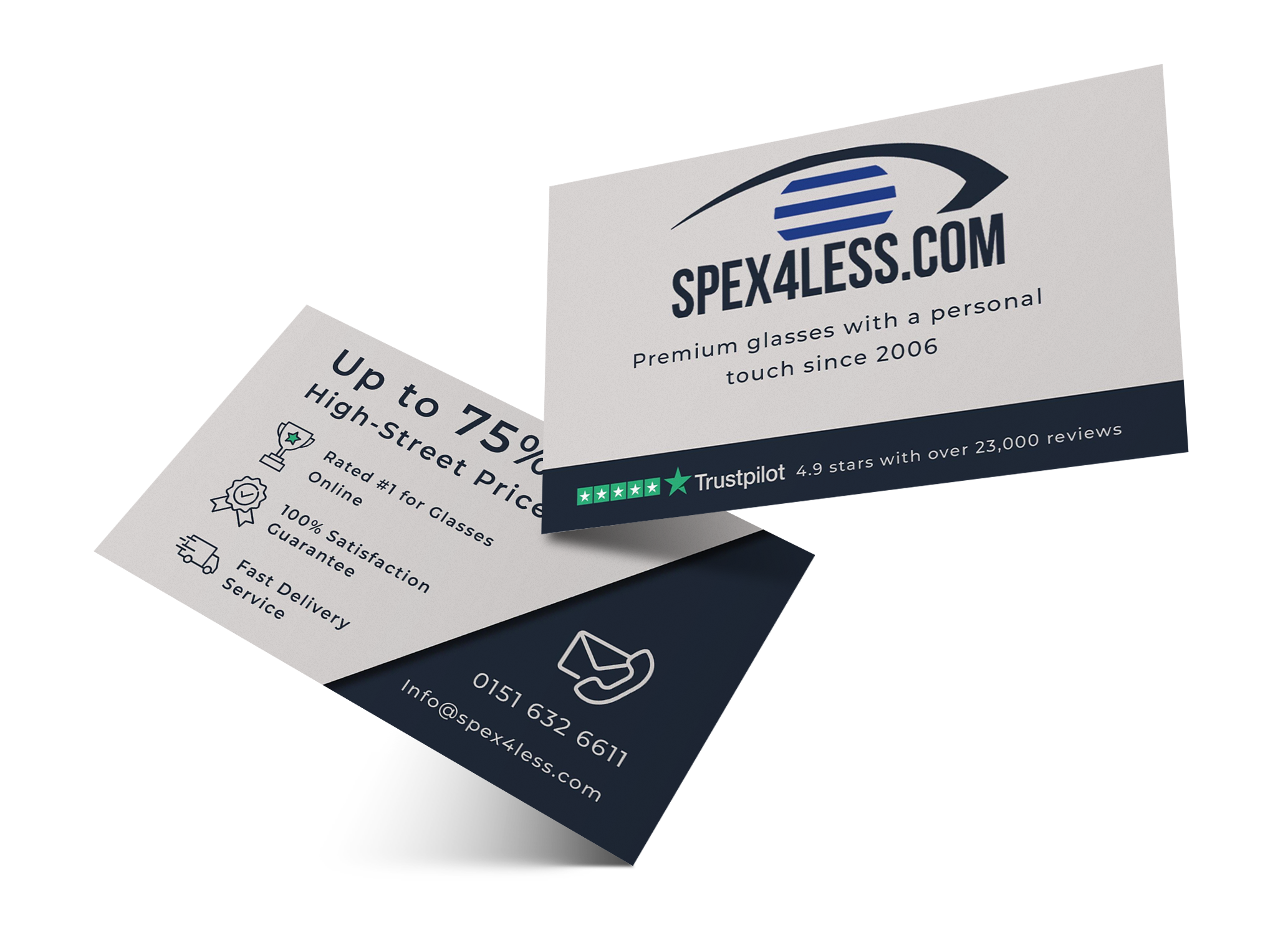 Spex4Less business card mockup