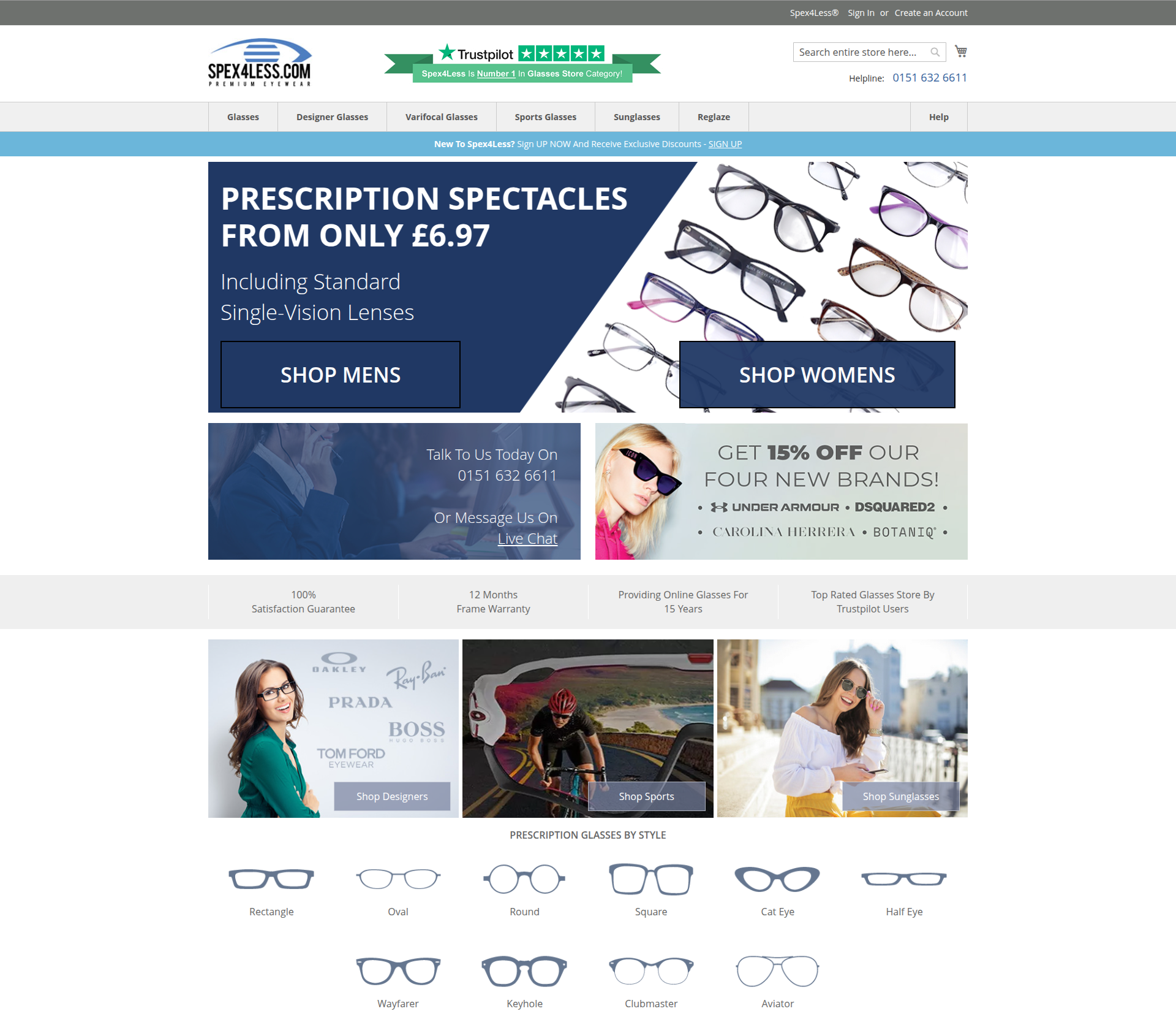Previous Spex4Less ecommerce website